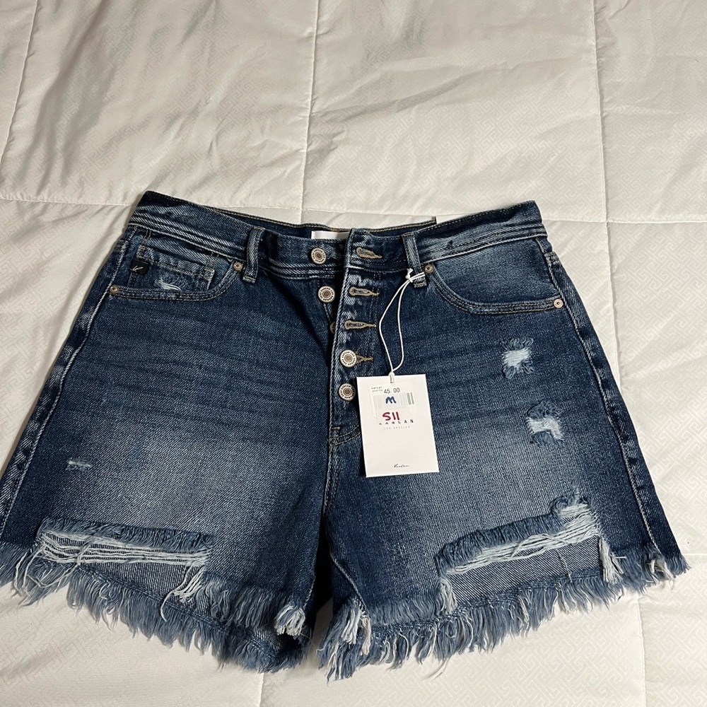 KanCan Distressed Blue Jean Shorts
